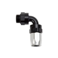 Picture of 8AN 90 Degree Radius Port Hose End To 3/4"-16 O-Ring Boss, Black/Silver Finish