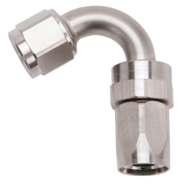Picture of 8AN ProClassic Swivel 120 Degree Tight 3/4" Radius Hose End With Endura Finish