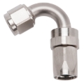 Picture of 8AN ProClassic Swivel 120 Degree Tight 3/4" Radius Hose End With Endura Finish