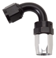 Picture of 6AN ProClassic Swivel 120 Degree Tight 9/16" Radius Hose End, Black/Silver