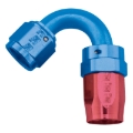 Picture of 12AN ProClassic Swivel 120 Degree Tight 1-1/8" Radius Hose End, Red/Blue Finish