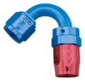 Picture of 16AN ProClassic Swivel 120 Degree Tight 1-1/2" Radius Hose End, Red/Blue Finish