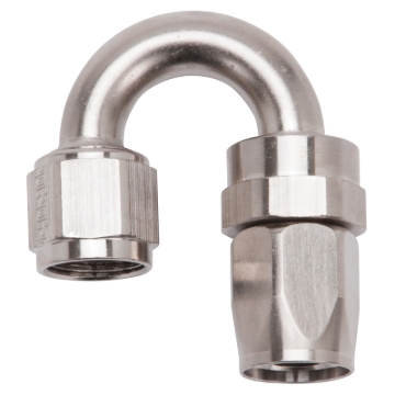 Picture of 8AN ProClassic Swivel 180 Degree Tight 3/4" Radius Hose End With Endura Finish