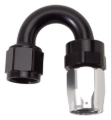 Picture of 6AN ProClassic Swivel 180 Degree Tight 9/16" Radius Hose End, Black/Silver