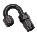 Picture of 8AN ProClassic Swivel 180 Degree Tight 3/4" Radius Hose End With Black Finish