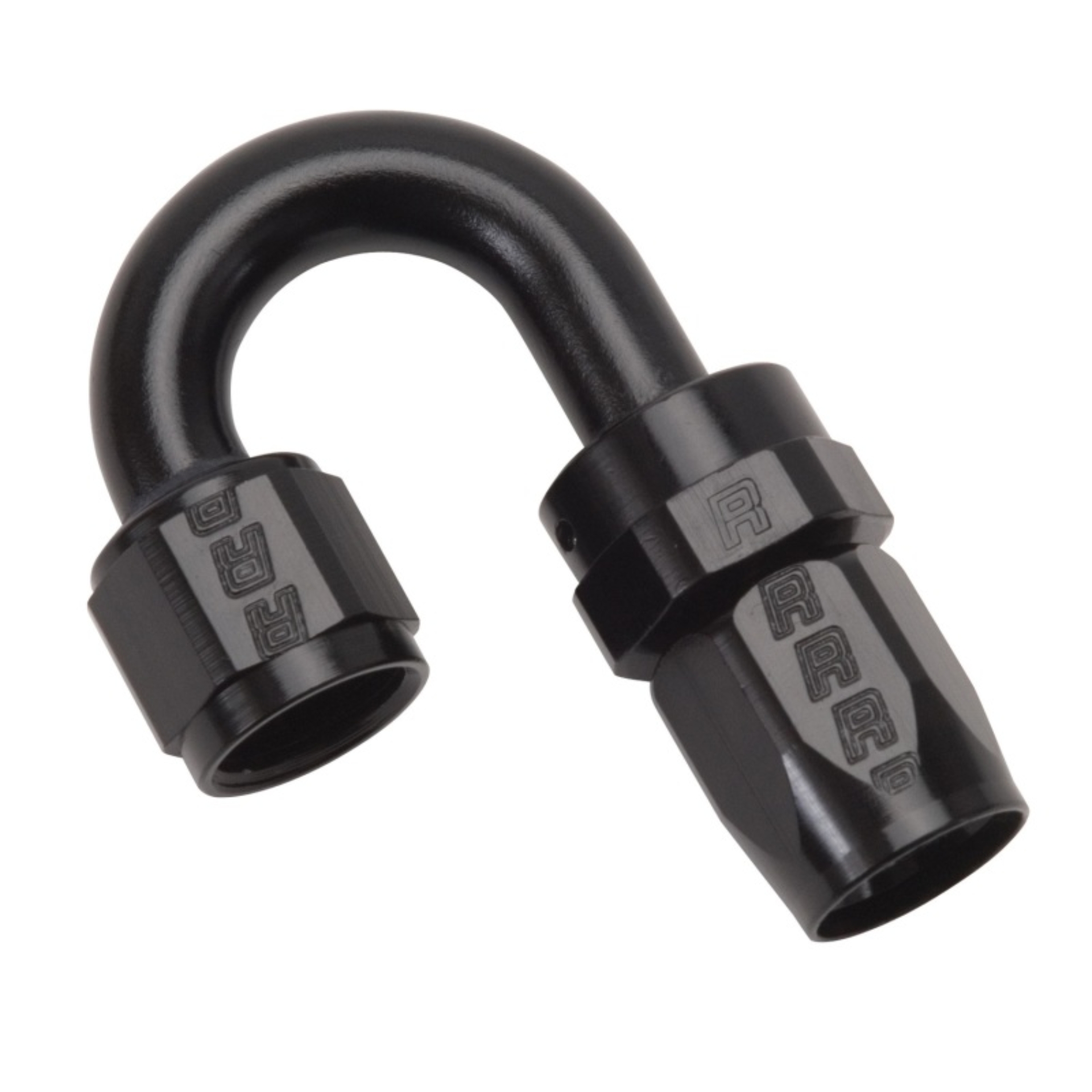 Picture of 8AN ProClassic Swivel 180 Degree Tight 3/4" Radius Hose End With Black Finish