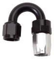 Picture of 10AN ProClassic Swivel 180 Degree Tight 15/16" Radius Hose End, Black/Silver
