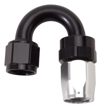 Picture of 12AN ProClassic Swivel 180 Degree Tight 1-1/8" Radius Hose End, Black/Silver