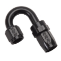 Picture of 8AN ProClassic Swivel 180 Degree Tight 3/4" Radius Hose End With Black Finish