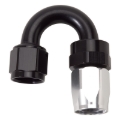Picture of 10AN ProClassic Swivel 180 Degree Tight 15/16" Radius Hose End, Black/Silver