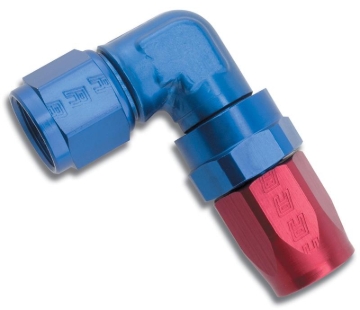 Picture of 12AN 90 Degree Forged Aluminum Hose End With Red/Blue Finish