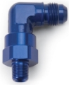 Picture of 8AN Flare Male To 1/2" NPT Male 90 Degree Swivel Fitting With Blue Finish