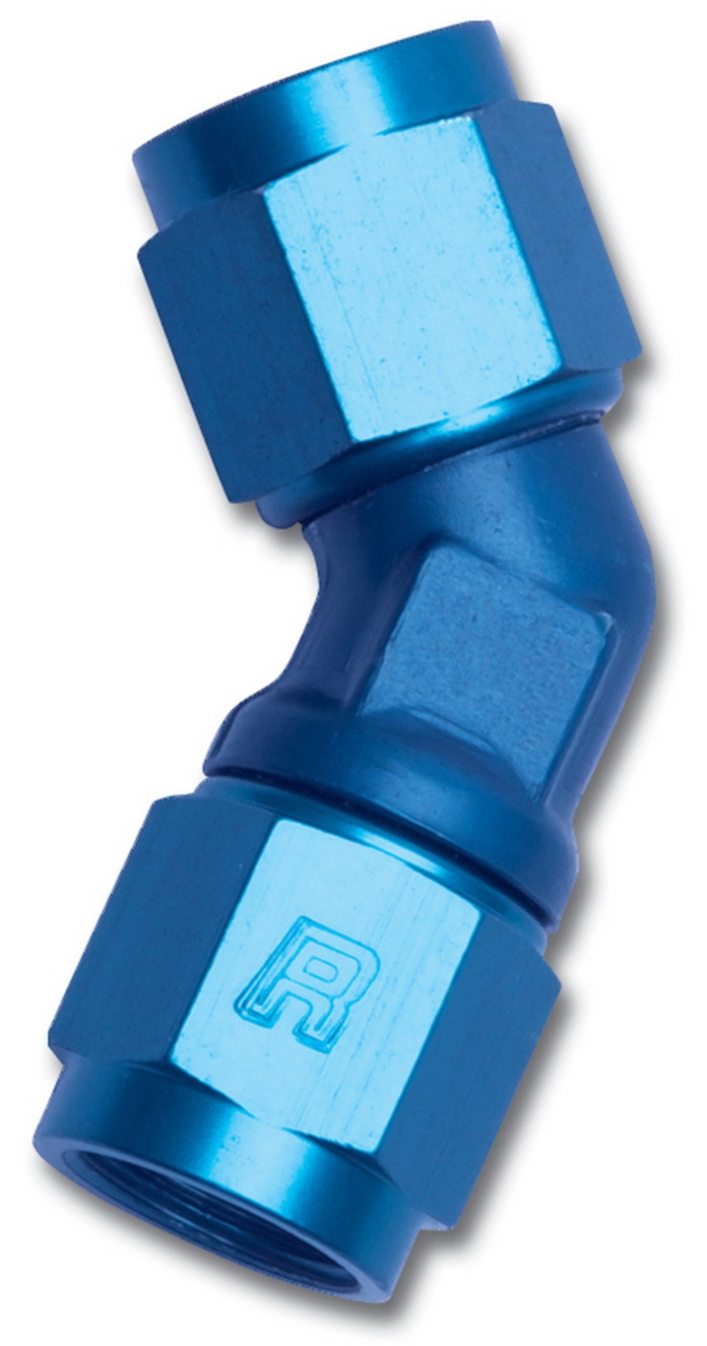 Picture of 6AN To 6AN Flare Female 45 Degree Low Profile Fitting With Blue Finish