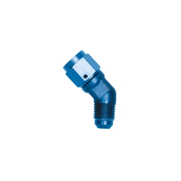 Picture of 6AN Flare Female To 6AN Flare Male 45 Degree Fitting With Blue Finish