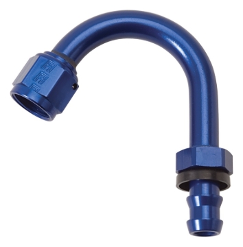 Picture of 8AN Twist-Lok 120 Degree Tight 3/4" Radius Hose End With Blue Finish