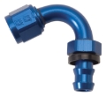 Picture of 8AN Twist-Lok 150 Degree Tight 3/4" Radius Hose End With Blue Finish