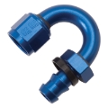 Picture of 8AN Twist-Lok 180 Degree Tight 3/4" Radius Hose End With Blue Finish