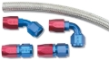 Picture of 8AN ProFlex Carb Dual Inlet Kit, With Filter, Holey Carbs With Red/Blue Finish