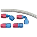 Picture of 8AN ProFlex Carb Dual Inlet Kit, With Filter, Holey Carbs With Red/Blue Finish