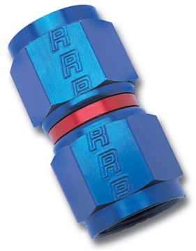 Picture of 6AN Straight Swivel Coupler Adapter Fitting With Red/Blue Finish