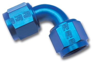 Picture of 8AN 90 Degree Swivel Coupler Adapter Fitting With Blue Finish