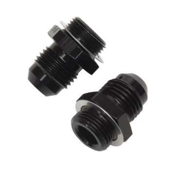 Picture of 6AN Holley Single Feed 600-660 2-Barrel Carb 9/16" -24 Fitting, Black - Pair