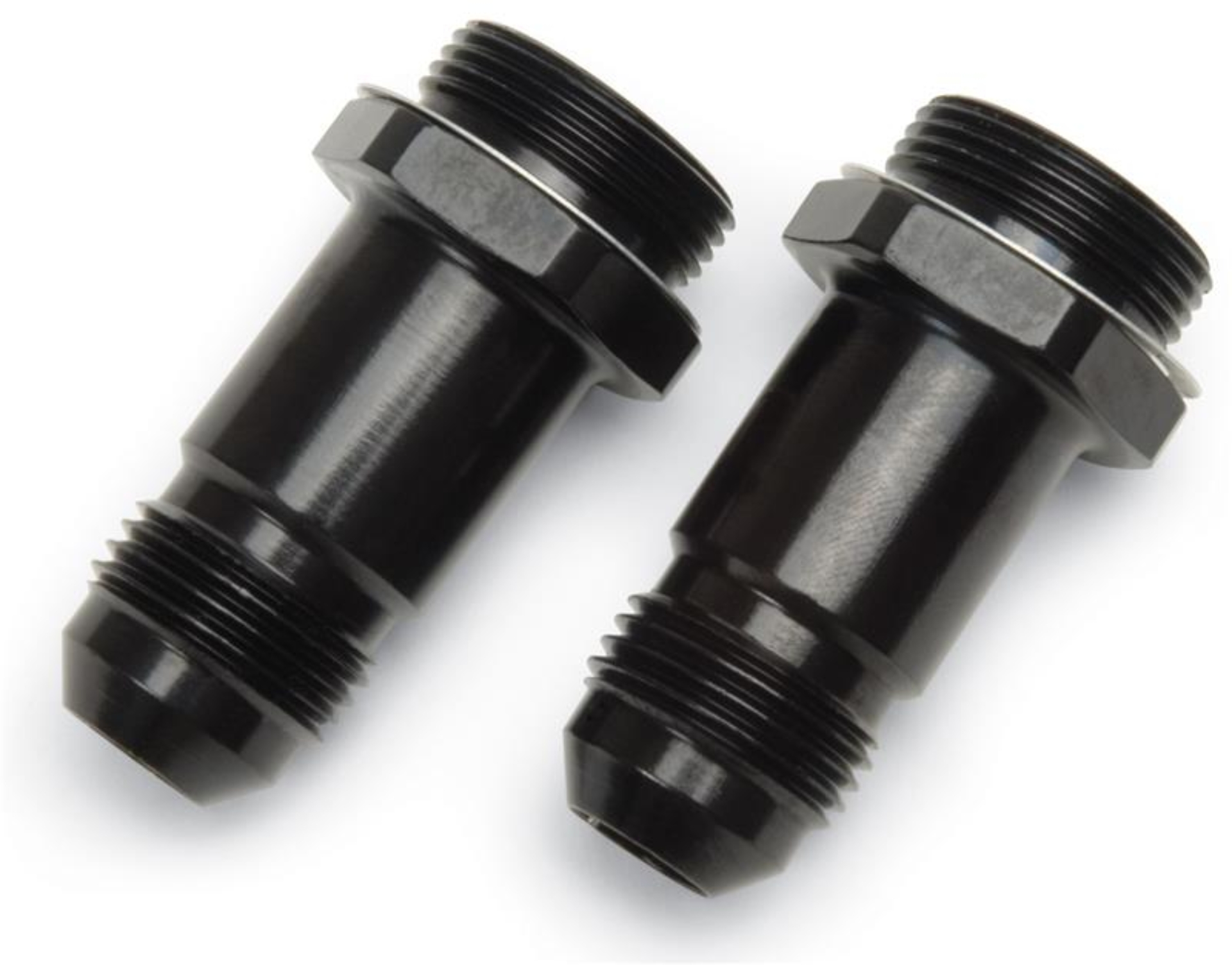 Picture of 8AN Holley Dual Feed 750 To Dominator 1350 Carb (2") With Black Finish - Pair