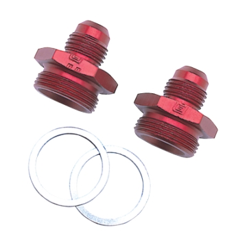 Picture of 6AN Holley Dual Feed 750 To Dominator 1350 Carb 7/8" -20 Fitting, Red - Pair