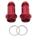 Picture of 8AN Holley Dual Feed 750 To Dominator 1350 Carb (2") With Red Finish - Pair