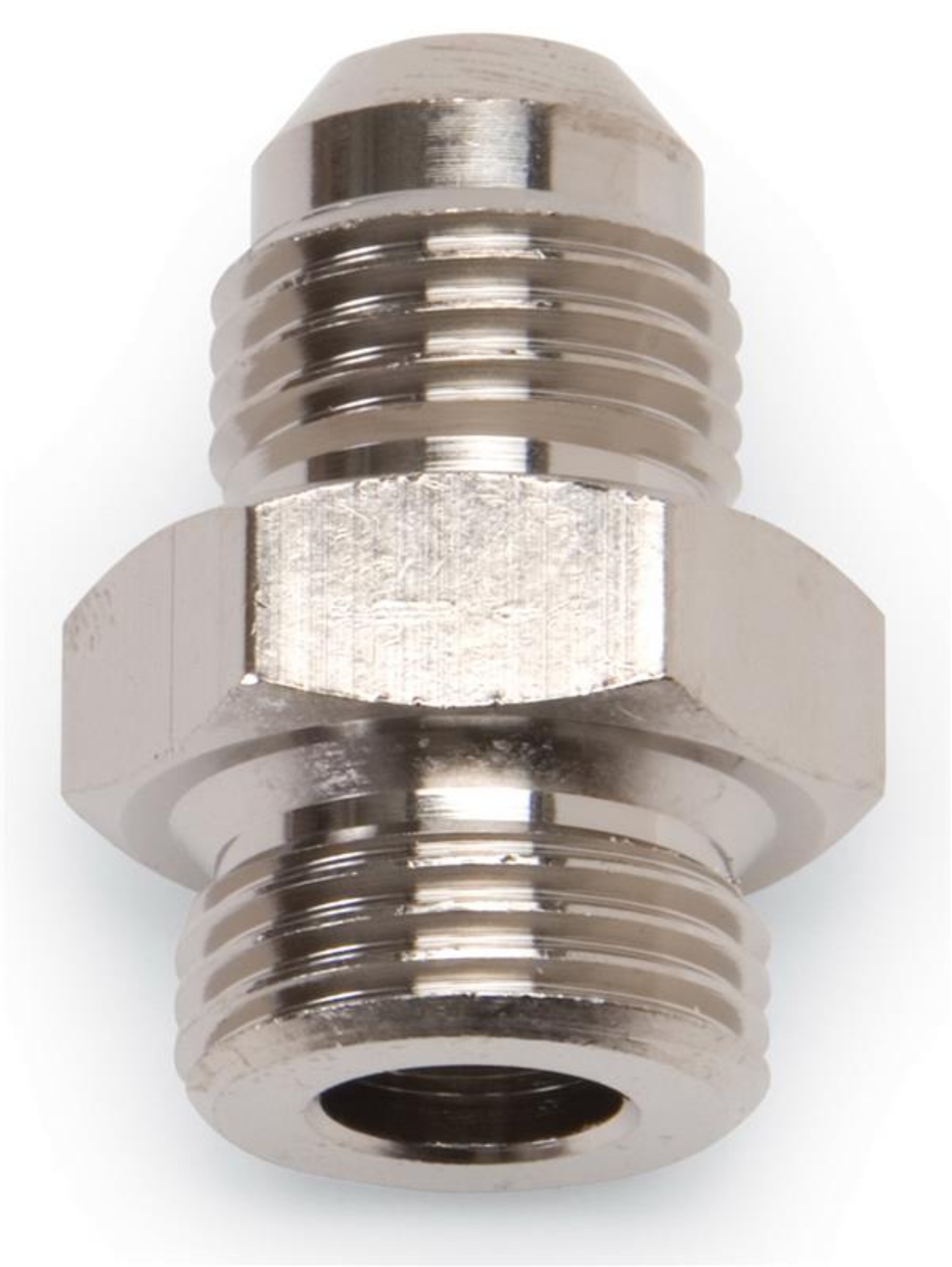 Picture of 6AN Edelbrock Thunder/Performer Carb 5/8" -24 Adapter Fitting With Endura Finish