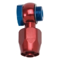 Picture of 8AN Holley Single Feed 600-660 2-Barrel Carb 9/16" -24 Banjo Fitting, Red/Blue
