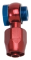 Picture of 8AN Holley Single Feed 600-660 2-Barrel Carb 9/16" -24 Banjo Fitting, Red/Blue