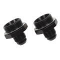 Picture of 6AN Holley Dual Feed 750 To Dominator 1350 Carb 7/8" -20 Fitting, Black - Pair