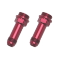 Picture of 7/8" -20 X 8AN Male Flare Ext. Carb Fitting, Holley Dual Feed (2") Red - Pair