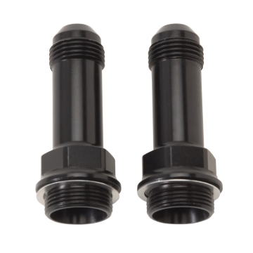 Picture of 7/8" -20 X 8AN Male Flare Ext. Carb Fitting, Holley Dual Feed (2") Black - Pair