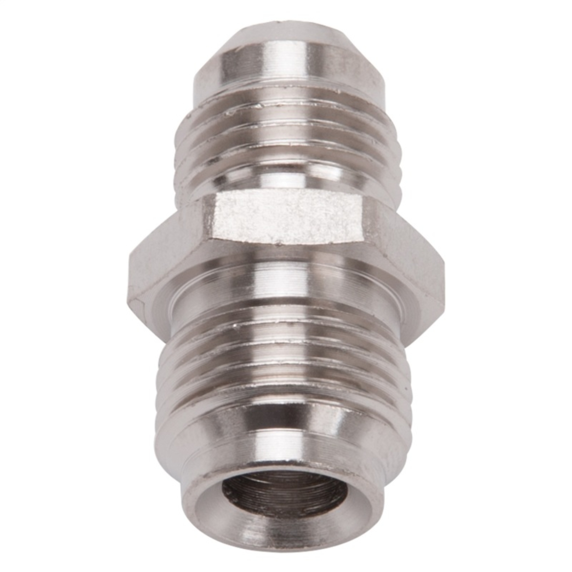 Picture of 6AN Chevy Fuel Pump Adapter Fitting, 5/8"-18 Inverted Flare With Endura Finish