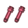 Picture of 7/8" -20 X 8AN Male Flare Ext. Carb Fitting, Holley Dual Feed (2") Red - Pair
