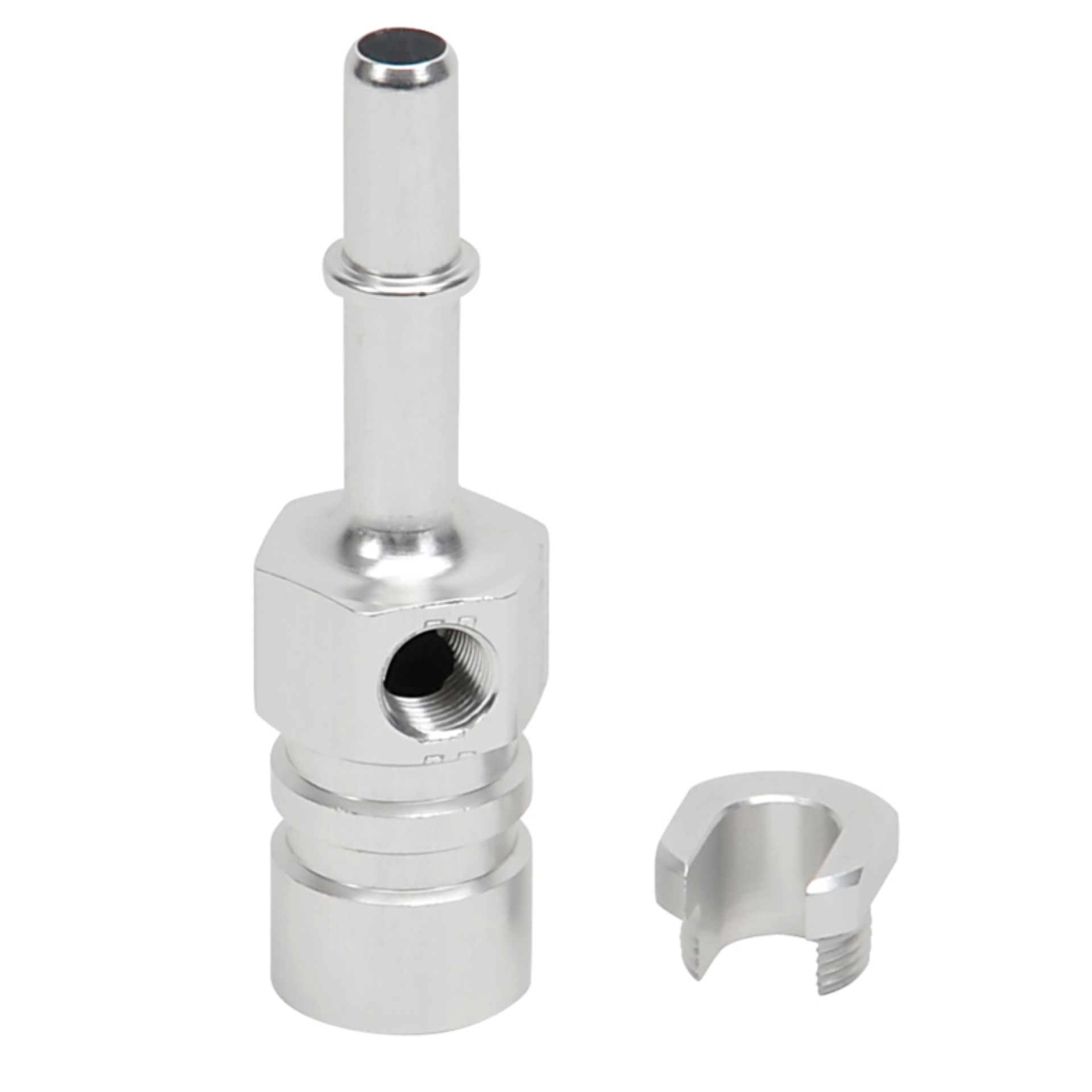 Picture of 3/8" SAE Male x 3/8" SAE Female Quick-Disconnect 1/8" NPT Side Port Adapter Zinc