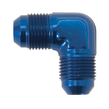 Picture of 8AN 90 Degree Elbow To 8AN Flare Adapter Fitting With Blue Finish