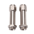 Picture of 8AN Holley Dual Feed 750, Dominator 1350 Carb Fitting (3-1/4") Endura - Pair