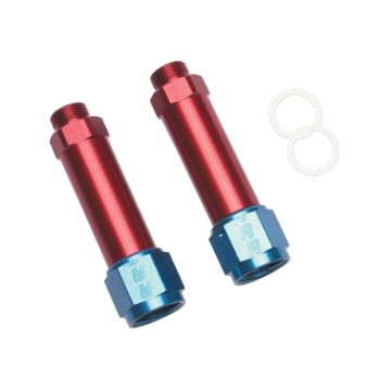 Picture of 8AN Demon & BG Carb Inlet Fitting,  9/16"-24, (3-1/4") With Red Finish - Pair