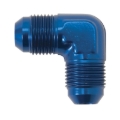 Picture of 8AN 90 Degree Elbow To 8AN Flare Adapter Fitting With Blue Finish