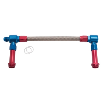Picture of 8AN ProFlex Carb Inlet Kit, Holey 4500 Carbs With Red/Blue Finish