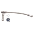 Picture of 6AN-3/8" Female NPT Carb Inlet Kit & Guage, Holey 4150 Carbs w/ Endura Finish