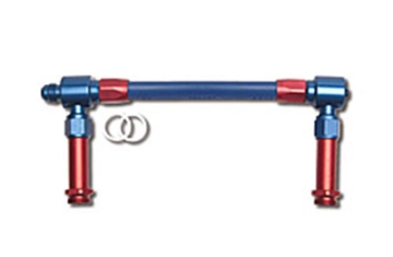 Picture of 8AN Twist-Lok Carb Inlet Kit, Holey 4150 Carbs With Red/Blue Finish