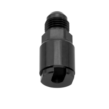 Picture of 6AN Male x 1/4' SAE Quick-Disconnect Female Threaded Cap Fitting, Black Finish