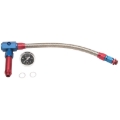 Picture of 6AN-3/8" Female NPT Carb Inlet Kit & Gauge, Demon Carbs w/ Red/Blue Finish