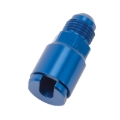 Picture of 6AN Male x 1/4' SAE Quick-Disconnect Female Threaded Cap Fitting, Blue Finish