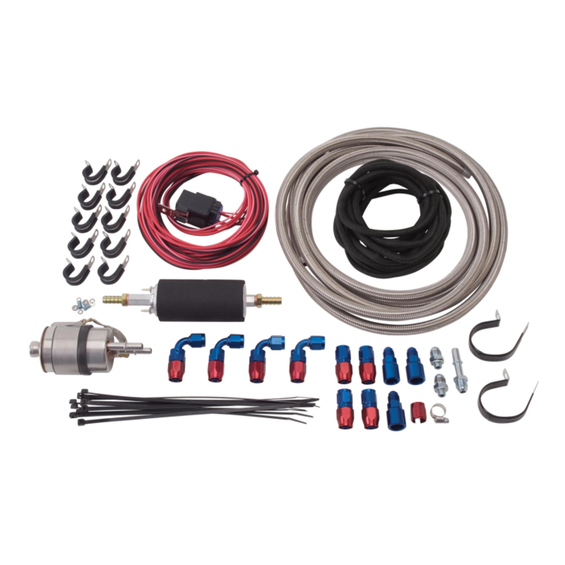 Picture of EFI System Kit, Chevy LS & Chrysler HEMI 5.7L (57 GPH, 45 PSI) Red/Blue Finish