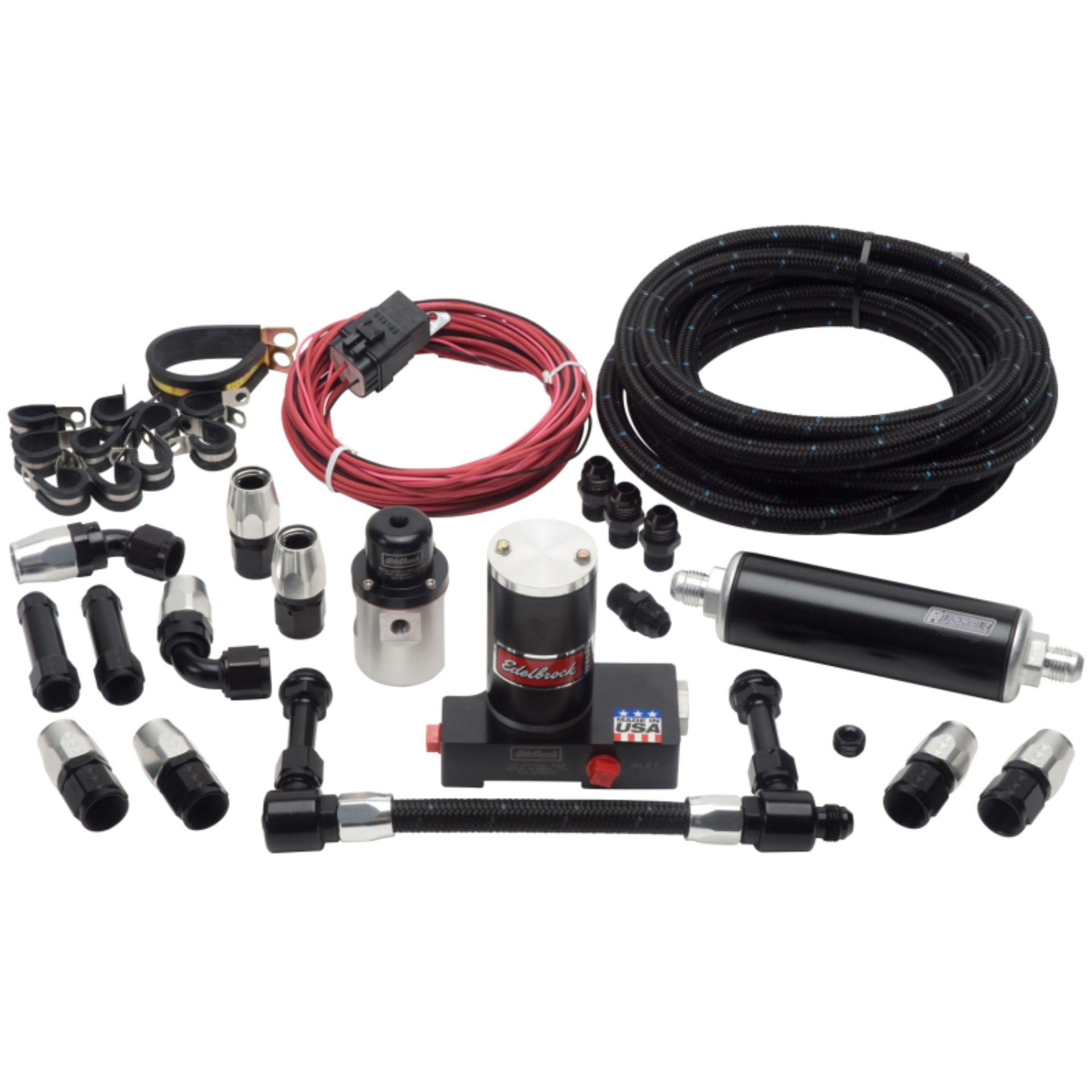 Picture of Holley/Demon Dual-Feed Carbs (Up To 160 GPH, 12 PSI) Black/Silver  Finish